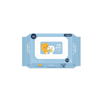kakao little friends潔膚柔濕巾70抽(蓋)1入