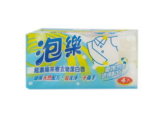 泡樂茶樹抗菌衣物潔白皂150g4入