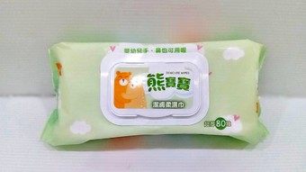 熊寶寶加大超厚濕紙巾(蓋)80抽1入