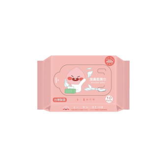 kakao little friends潔膚柔濕巾10抽1入